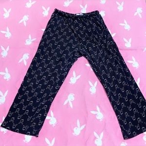 BLACK AND WHITE PLAYBOY PJ / PAJAMA PANTS